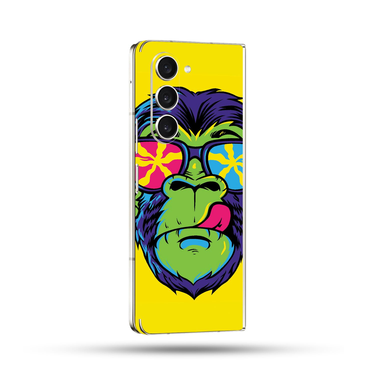 MightySkins Skin Compatible with Samsung Galaxy Z Fold 5 Full Wrap - Hypno Chimp | Protective, Durable, and Unique Vinyl Decal wrap Cover | Easy to Apply, Remove, and Change Styles | Made in The USA