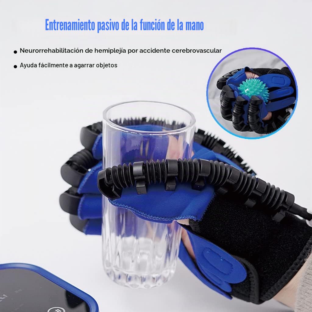Guantes de Robot de rehabilitación, ejercitador de Dedos, ortesis de Dedo fortalecedor de Manos, para aliviar calambres y Pacientes con disfunción de Manos,Left-L Code