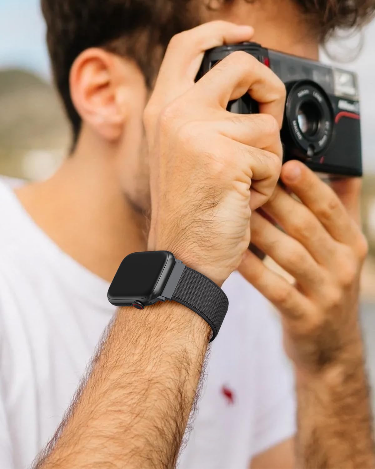 Confezione 2 Cinturini Nylon Compatibile con Cinturino Apple Watch 44mm 40mm 41mm 42mm 45mm 46mm 49mm 38mm, Sportivo Morbido Traspirante Regolabile per iWatch 11 10 9 8 7 6 5 4 3 2 1 SE Ultra 1/2/3