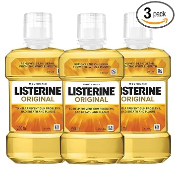 Listerine Original Mouthwash 250ml (Pack of 3)