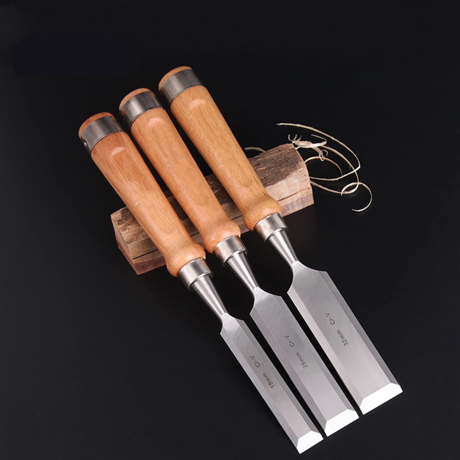 Juego de 8 cinceles Profesionales para Madera, de 6 a 22 mm, para Carpintero, Planos, Cuchillos de Tallado Profesionales y Herramientas para tallar Madera.