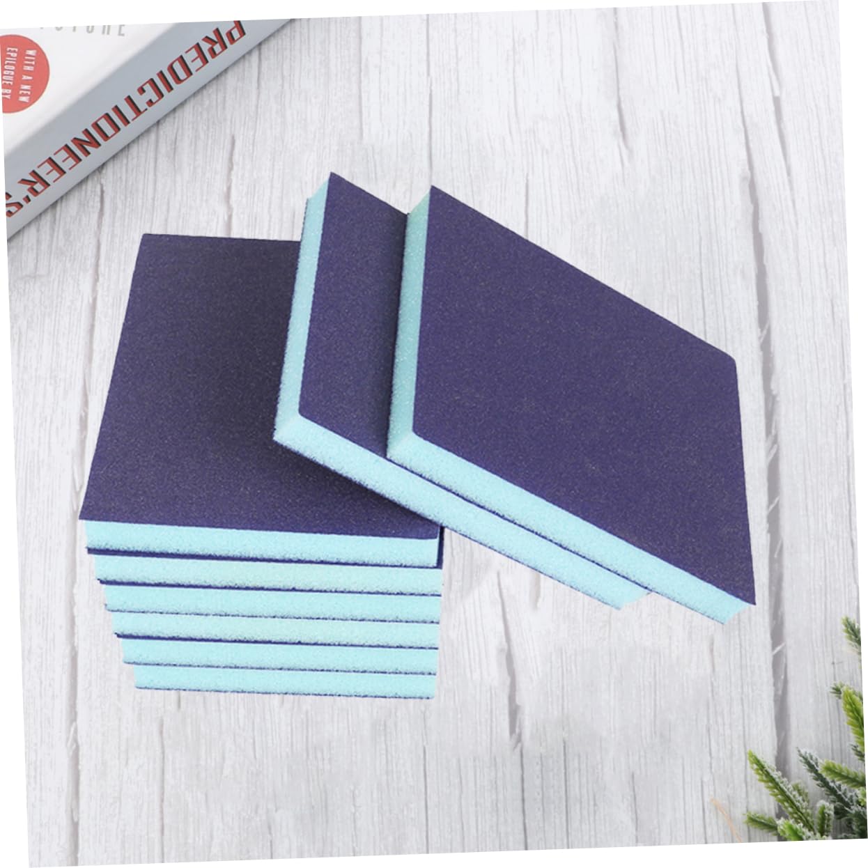 Hemobllo 16 Piezas Bloque De Molienda Doble Cara Bloque De Abrasión Esponja De Molienda Esponjas Azules Bloques De Molienda Bloques De Lijado Esponja Abrasiva Bloque De Esponja