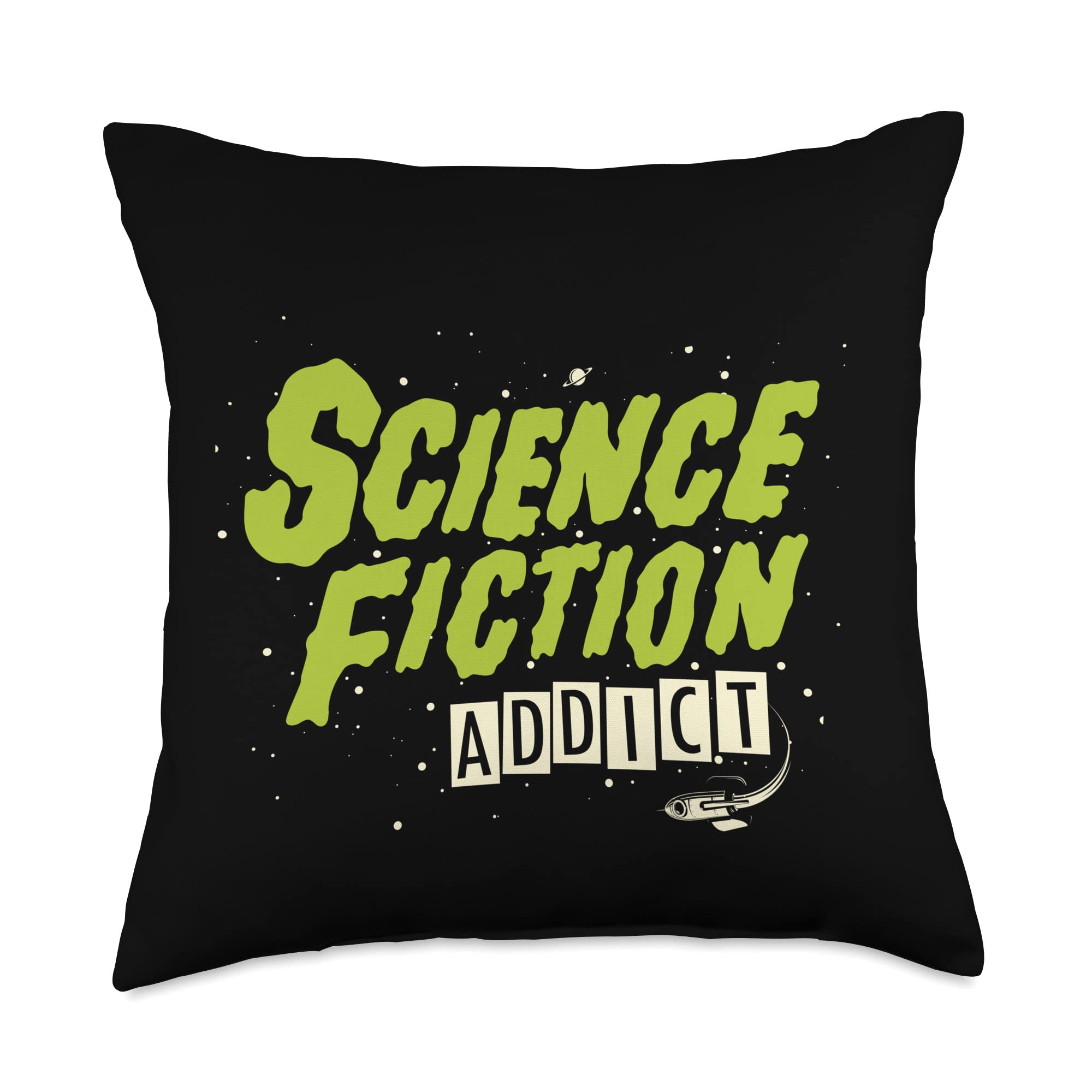 VinagreShopScience Fiction Addict Throw Pillow, 18x18, Multicolor