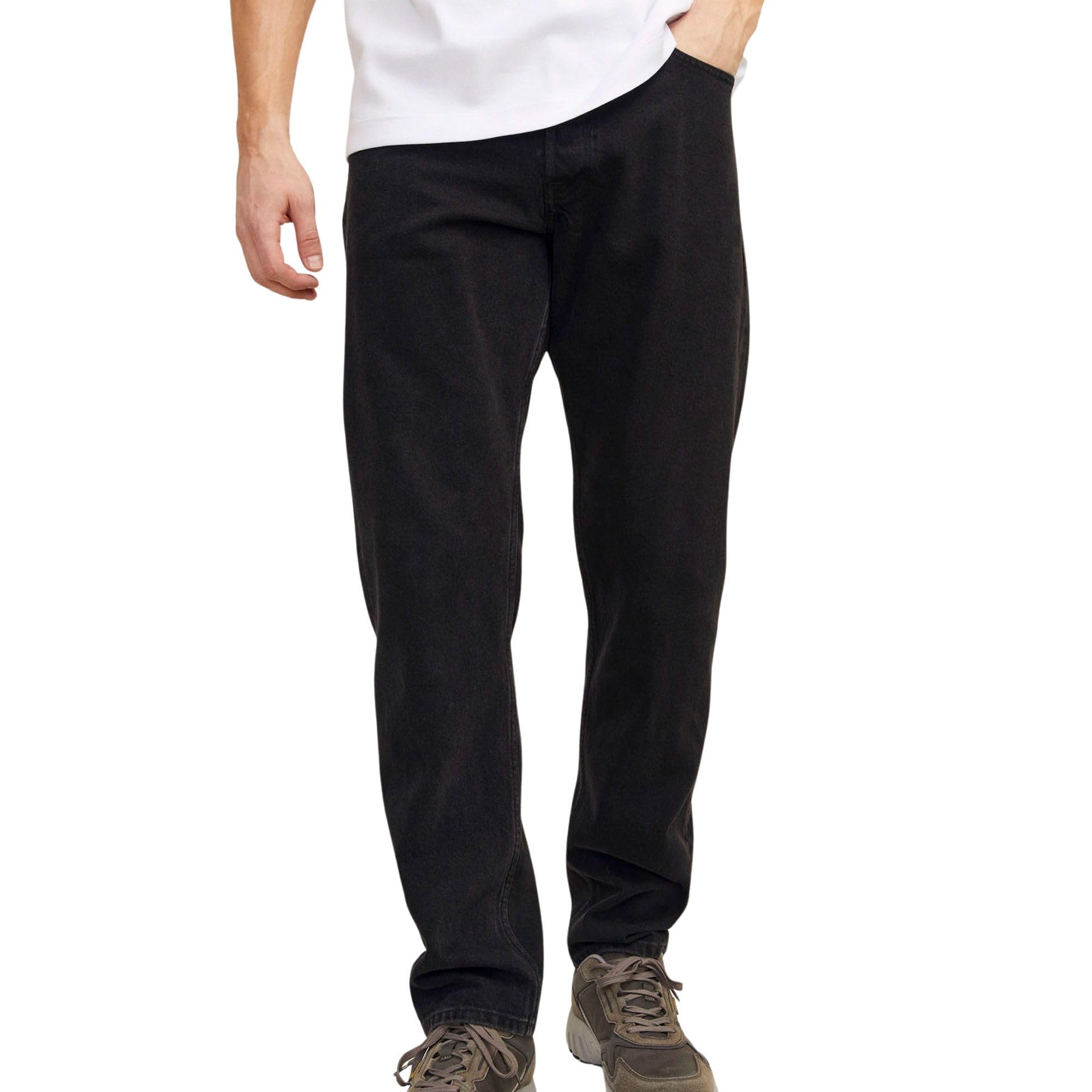 Jack & Jones Jjichris Jjoriginal Uomo Jeans Nero W33L32 100% Cotone Relaxed-image