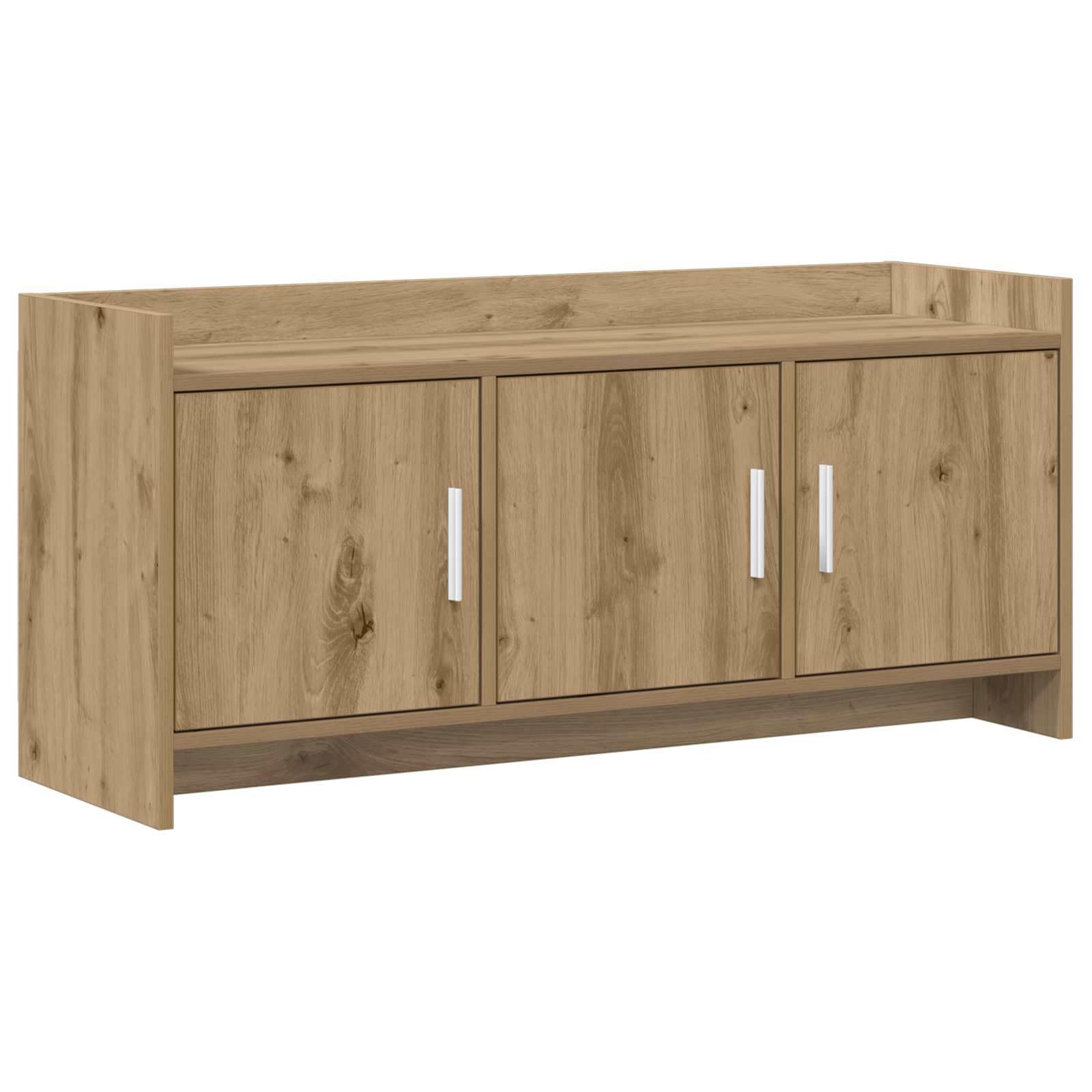 Mobile TV basso in rovere Artisan, 102 x 33 x 47 cm, 3 ante