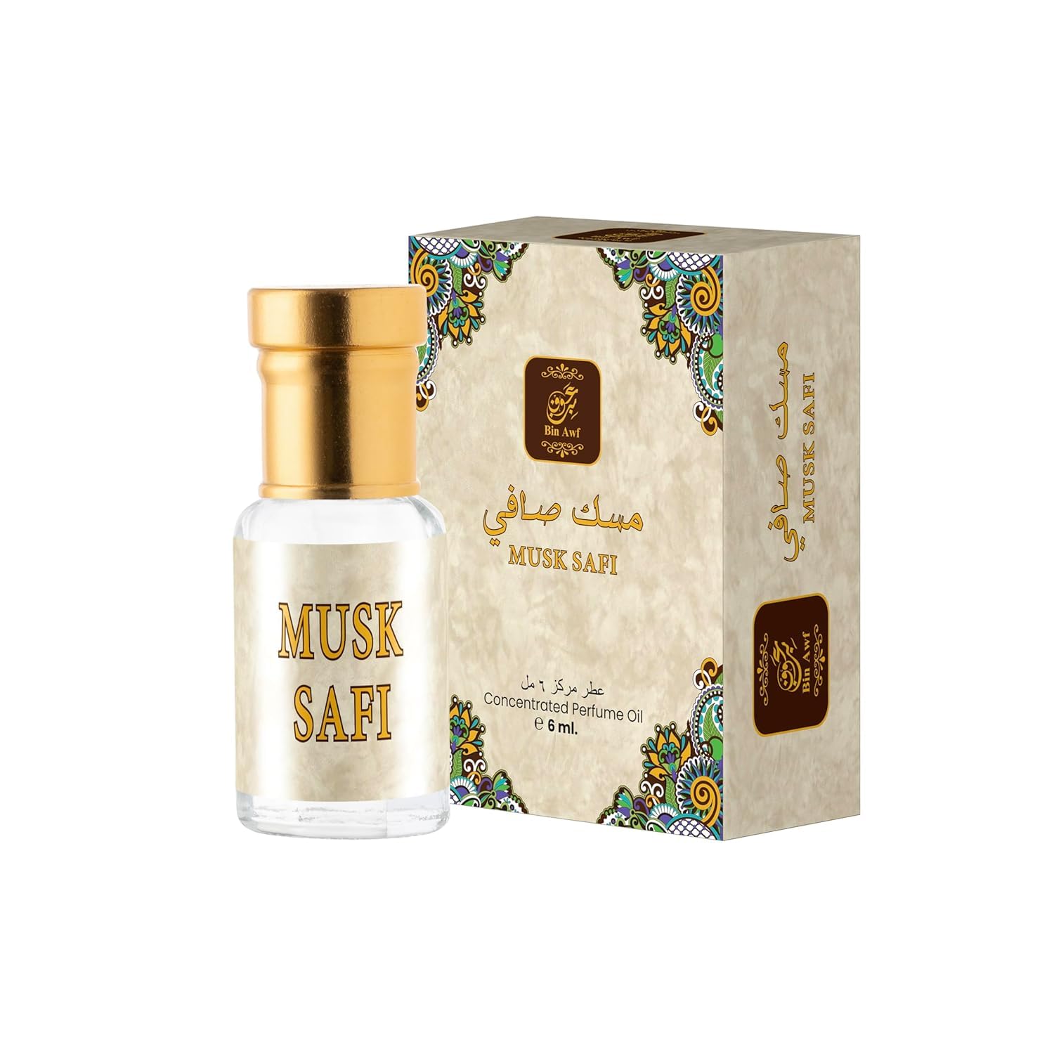 Binawf Value Series Musk Safi Unisex, Long-Lasting, Alcohol-Free Fragrance - 6 ml (For Men & Women)