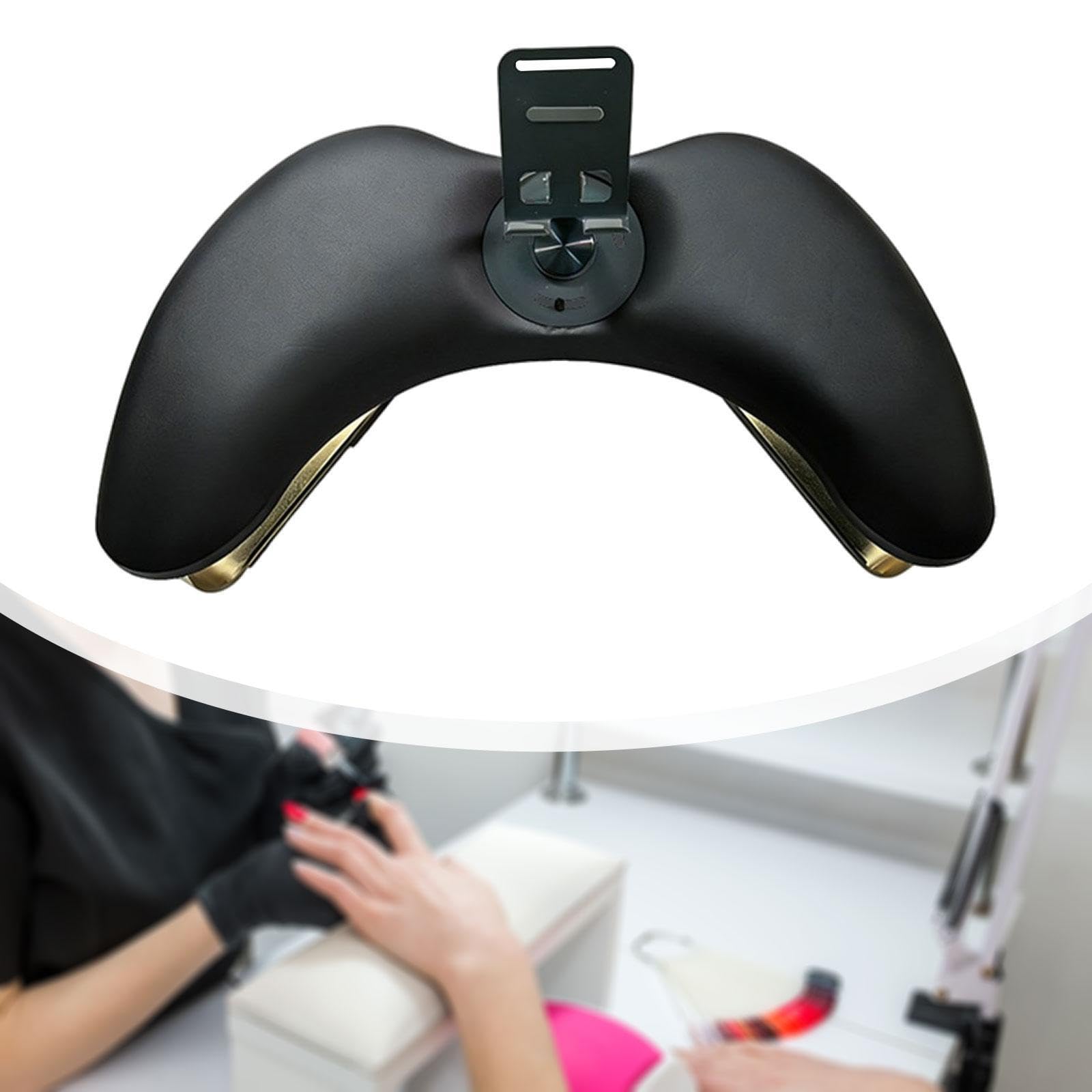 perfk Cuscino poggiamani per manicure supporto per telefono, gambe in metallo per unghie in acrilico fai casa, Nero