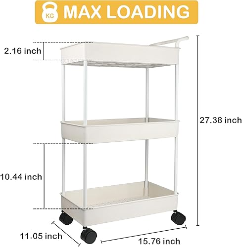 Miniatura 8 de Organizador de pañales para bebé, carrito móvil de plástico para recién nacidos, artículos esenciales para guardería, organizador para cambiador y