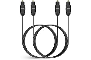 2 PCS Sound Bar Cable 6ft 1.8M - Slim Digital Optical Audio...