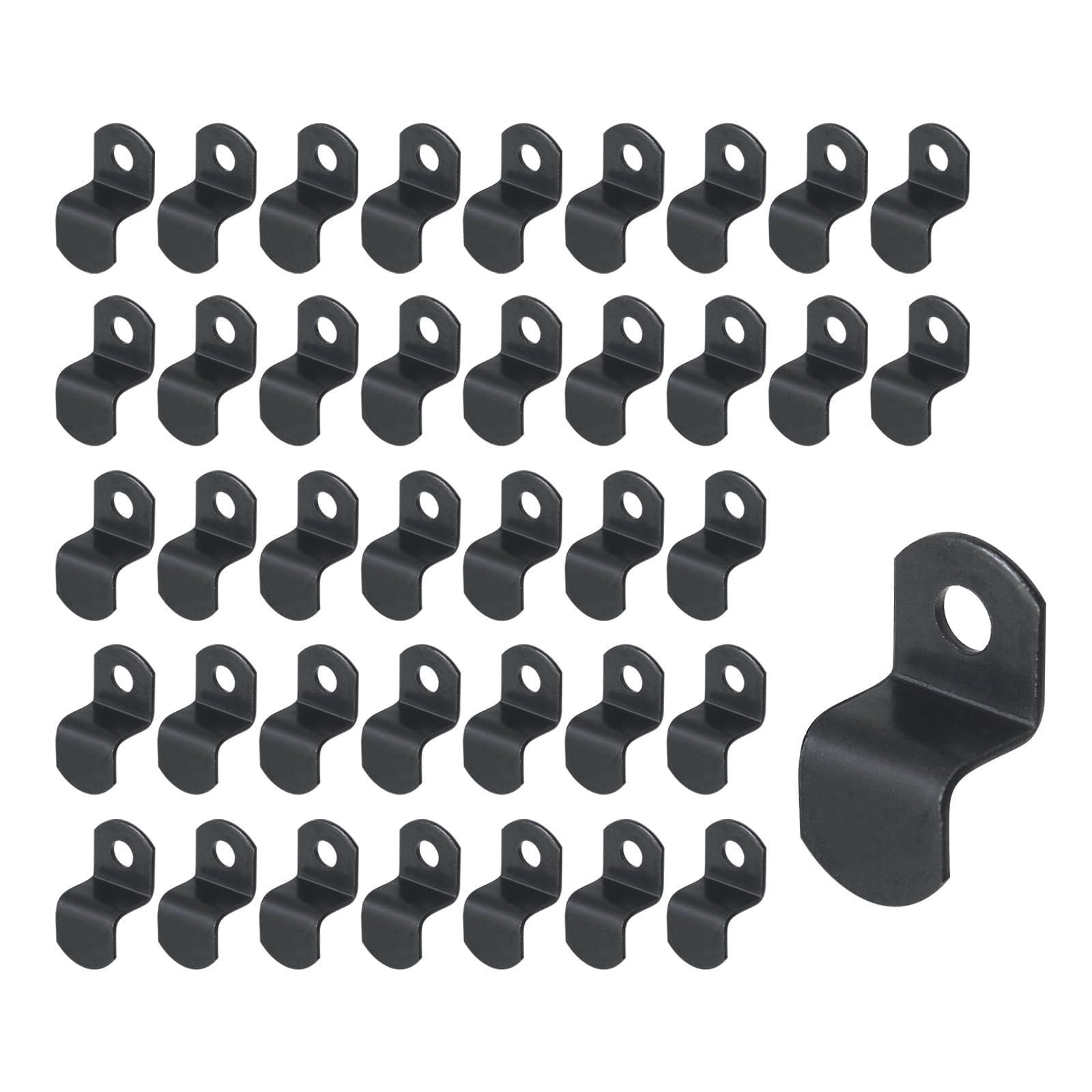 Pinces de miroir décalées robustes en métal noir avec vis pour châssis de toile