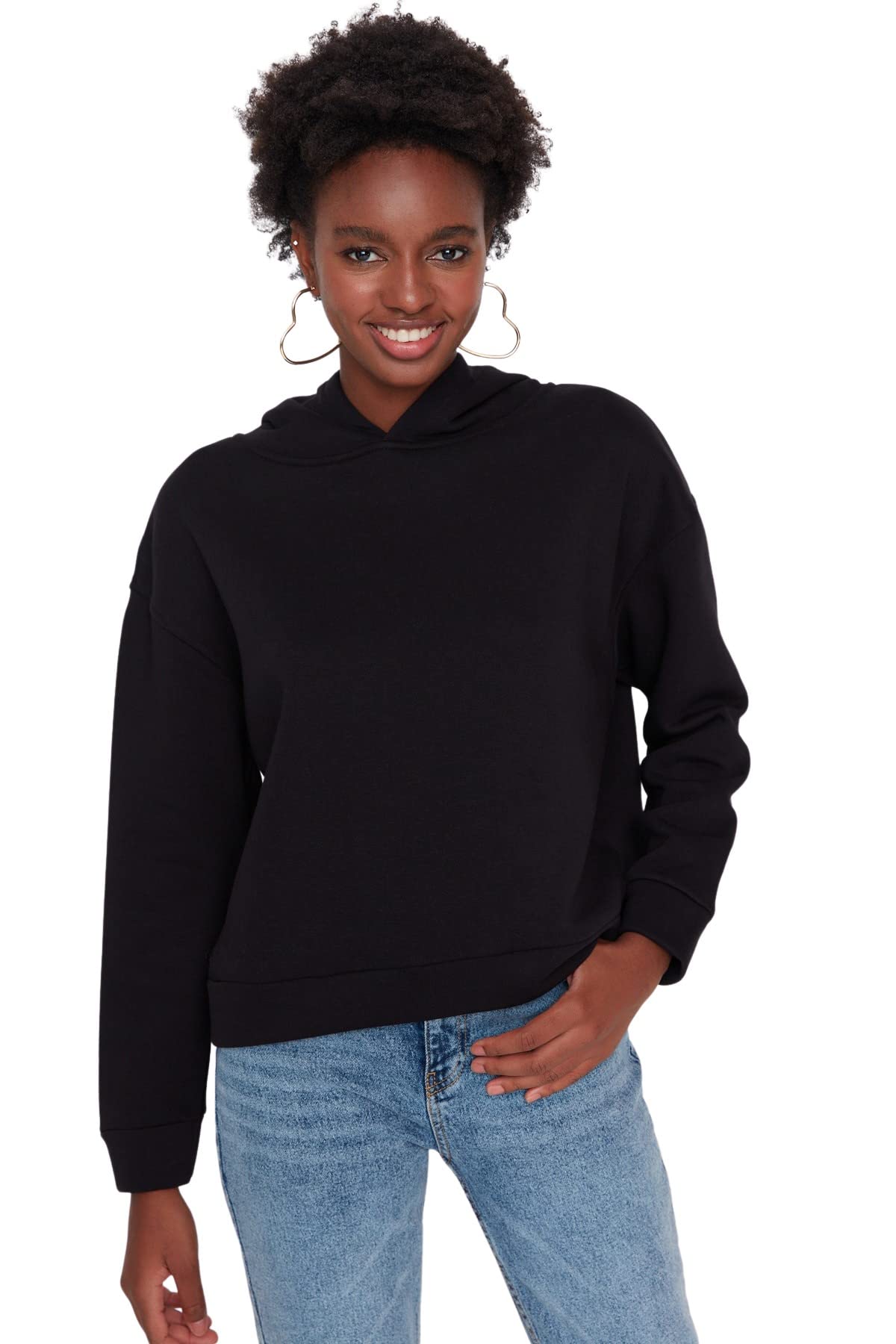 Trendyol Sweatshirt - Black - Regular fit