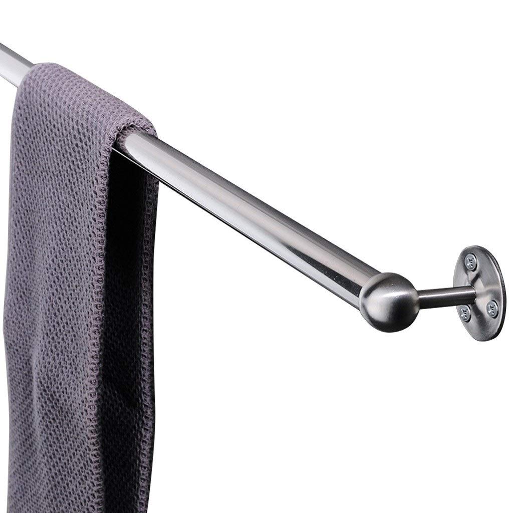LMYSXAOZ Stainless Steel Single Towel Bar Rail, Bathroom Wall Mounted Rack, Long Rod, Polished Silver Finish, for Hardware and Kitchen, 30cm-140cm Optional (Size : 130cm)