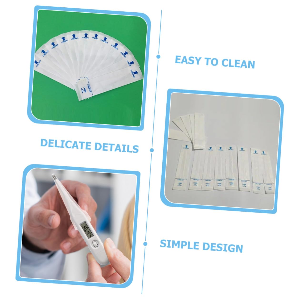 FOMIYES 500 Stck Thermometer Schutzfolien Hygienische Digitale Sondenabdeckungen Schutzkappen für Fieberthermometer Haustier Thermometer Geeignet