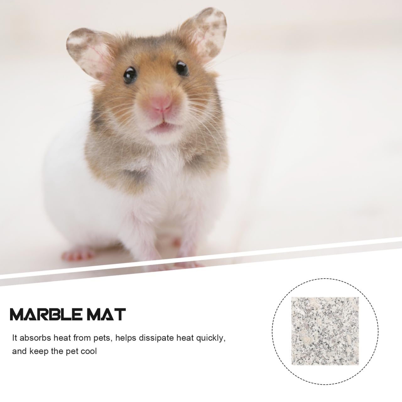 YARNOW 2 Stück Marmorplatte Kühlbrett Für Kleintiere Hamster Meerschweinchen Sommer Haustier Kühlung Tierbedarf Tragbare Kühlmatte 3.54X3.54X0.67In