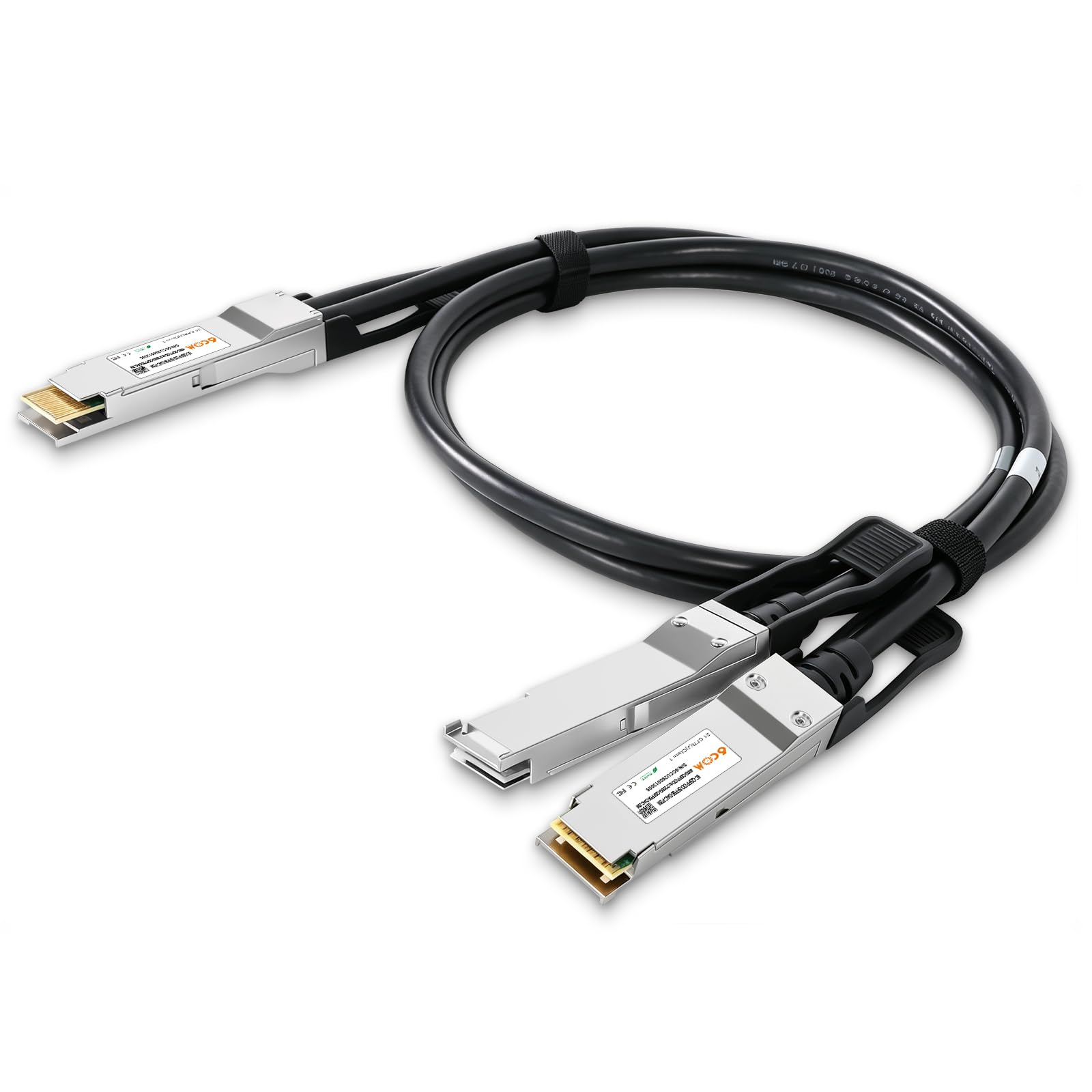 400 GBASE 28 AWG QSFP-DD do 2 x 200 G, QSFP56, pasywne bezpośrednie połączenie, kabel miedziany, kompatybilny z Cisco Switch, routerem, urządzeniem sieciowym, 2 m / 6.56ft