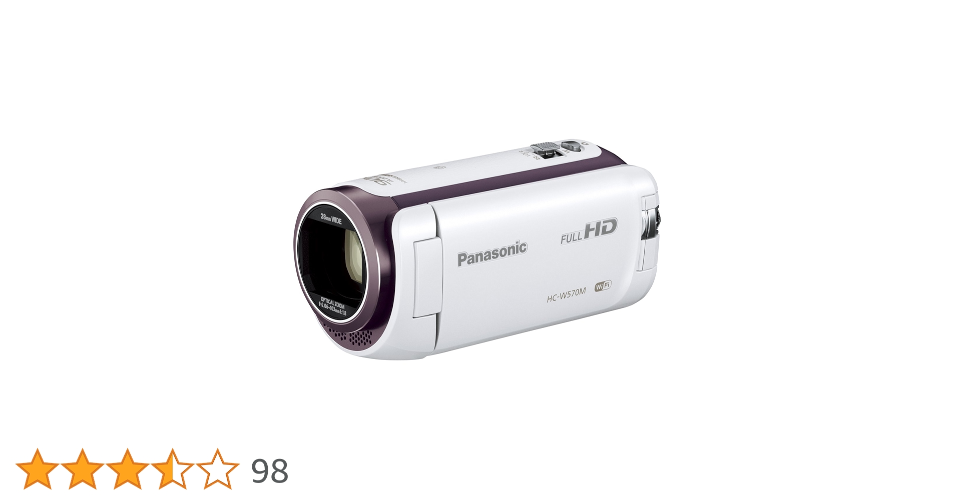 Amazon.co.jp: パナソニック HDビデオカメラ W570M ワイプ撮り 90倍