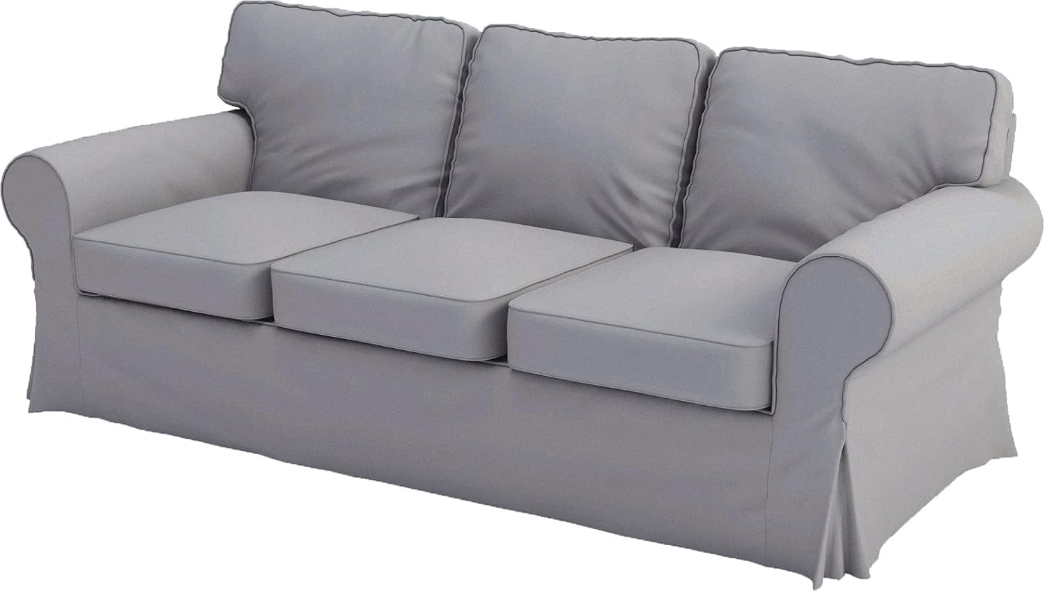 Custom Slipcover Replacement, Ektorp 3 Seat Sofa Polyester Flax Cover Replacement is Custom Made Slipcover for IKEA Ektorp Sofa Cover (Polyester Gray Sofa)