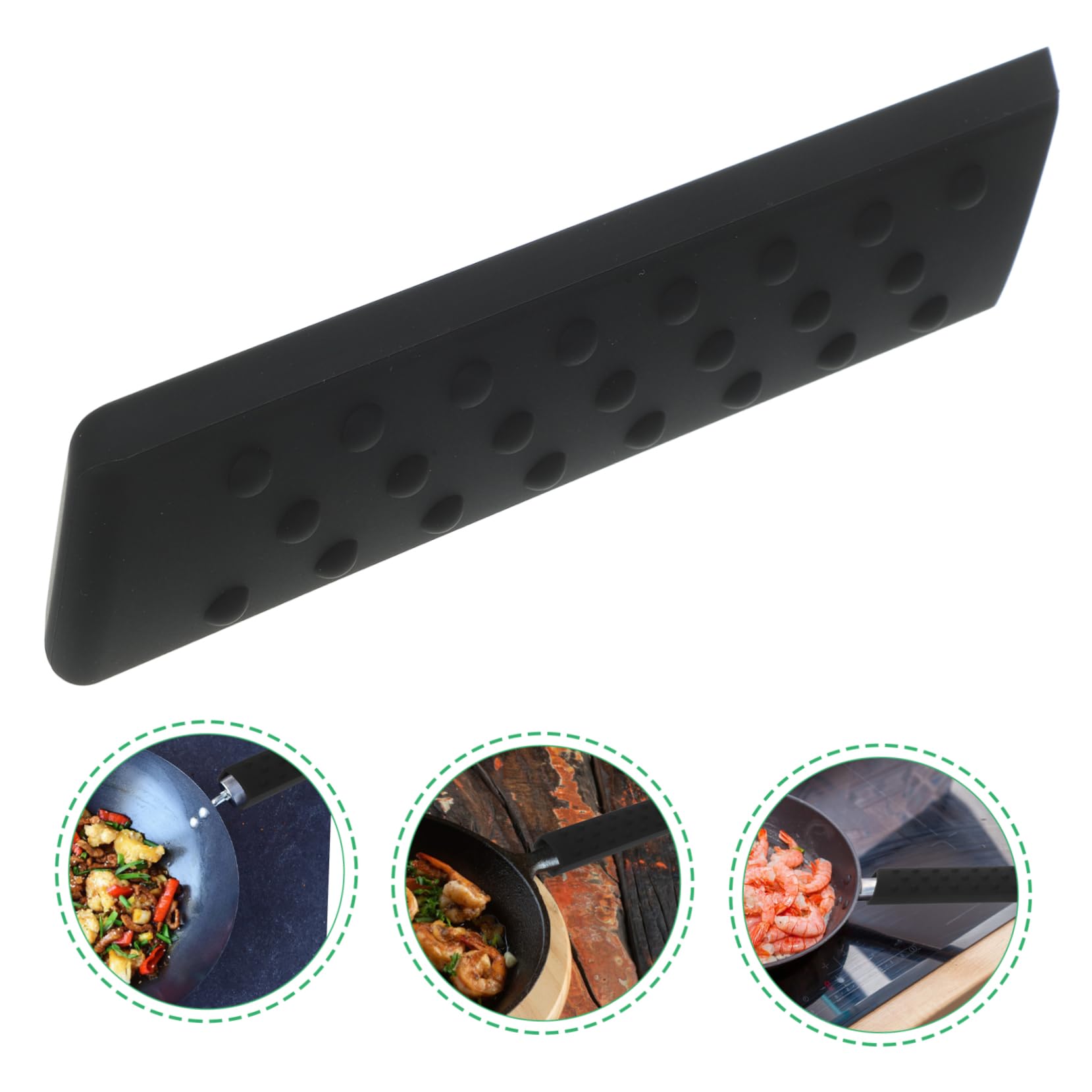 Manchons Isolants En Silicone Pour Poignées De Casserole/poêle - Anti-brûlure, Anti-dérapant - Noir