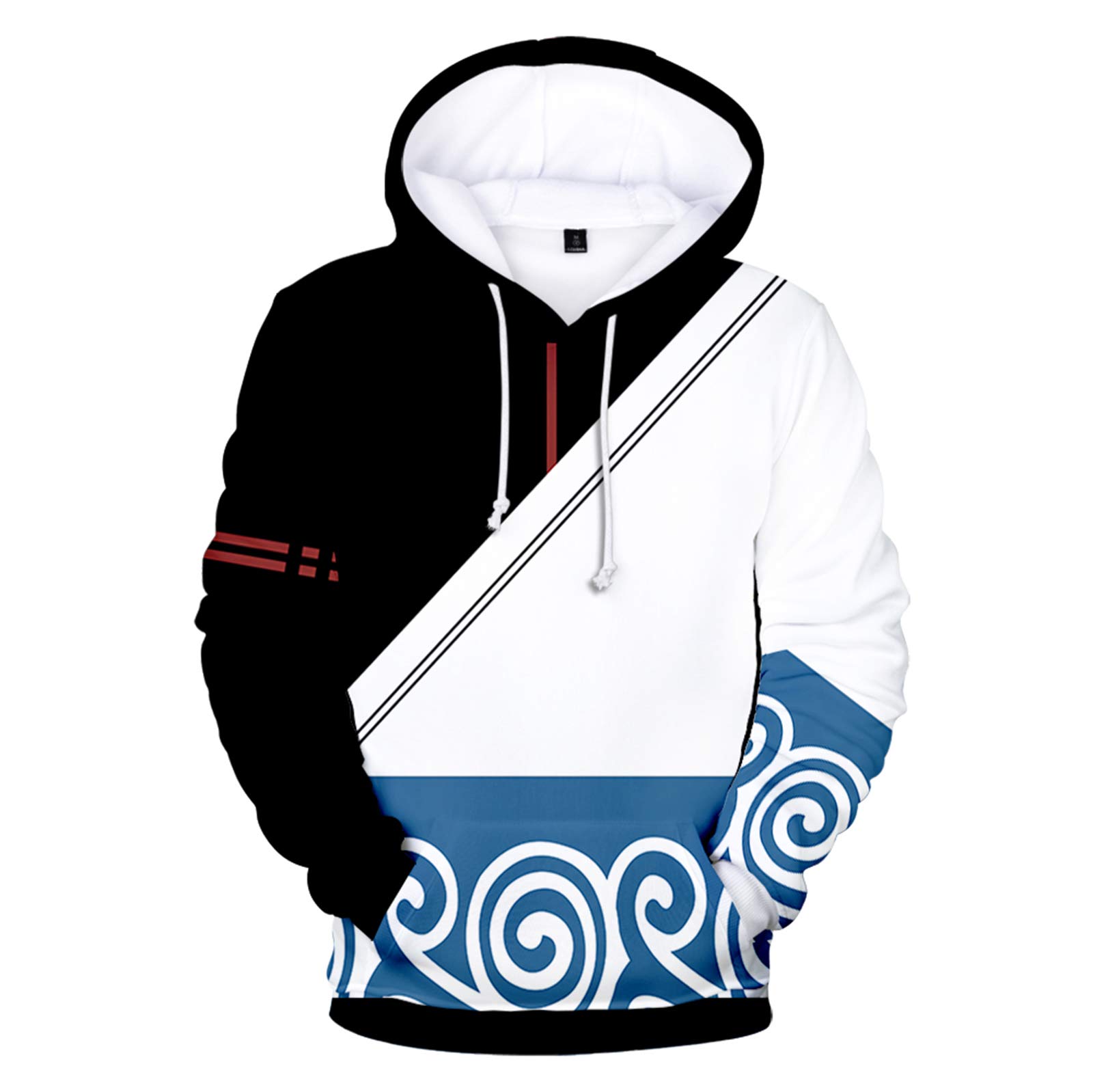Anime Gintama Felpe con Cappuccio Casual Manica Lunga Pullover Sakata Gintoki 3D Felpa Gintama Costume Cosplay