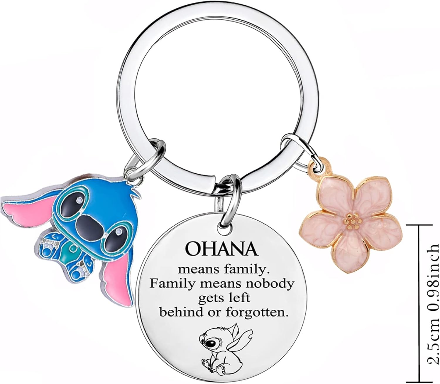 Stitch Key chain Friendship Gift for Boys Girls Ohana Means Family Key Chain Stitch