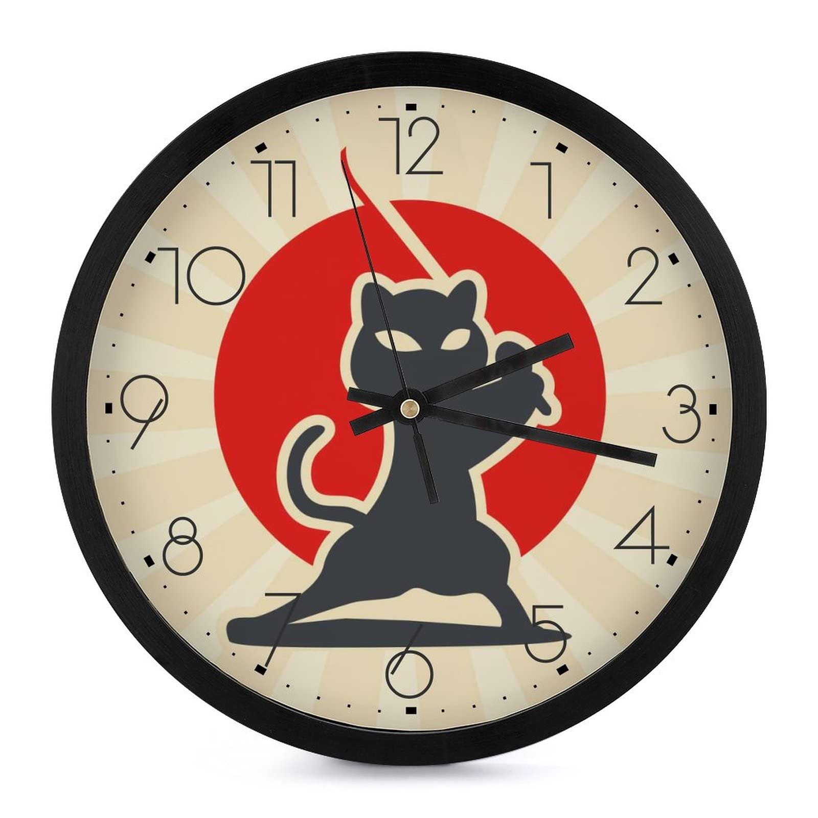 Horloge murale ronde samouraï design de salon haut de gamme