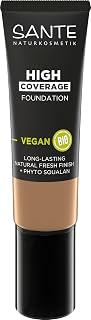 SANTE Naturkosmetik High Coverage Natural Foundation 06 Rose beige, vegan primer with organic peptides, with high coverage and a natural finish, nourishing and sustainable formula, 25 ml