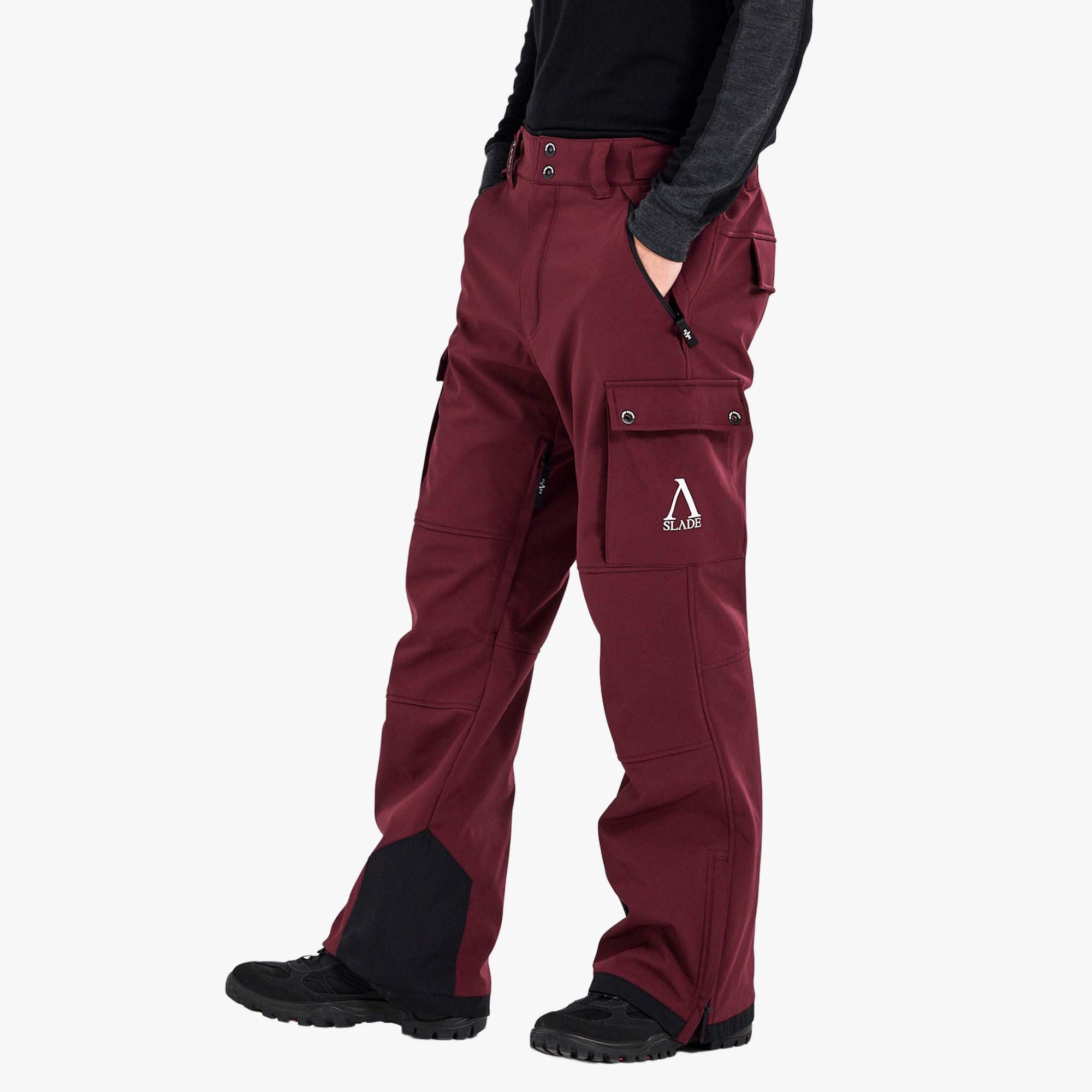 Slade Colorado Softshell Cargohose Snowboardhose – atmungsaktiv, Wind- und wasserabweisend mit verstellbarem Bund und Taschen für Alpinskifahren und Snowboarden Herren