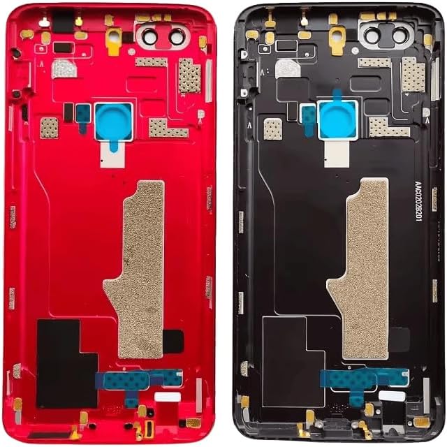 YOOOKOOO Compatible Rear Back Cover for OnePlus A5010 5T – Battery Door Housing Replacement Part (Red with Lens)