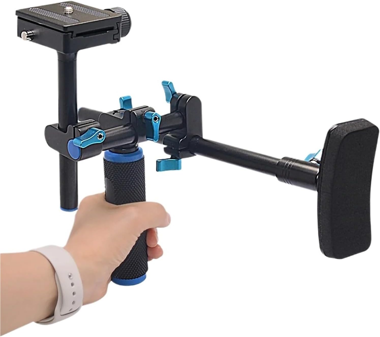 Compatible for Canon Sony Aluminum Alloy Handheld Grip Shoulder Camera Stabilizer