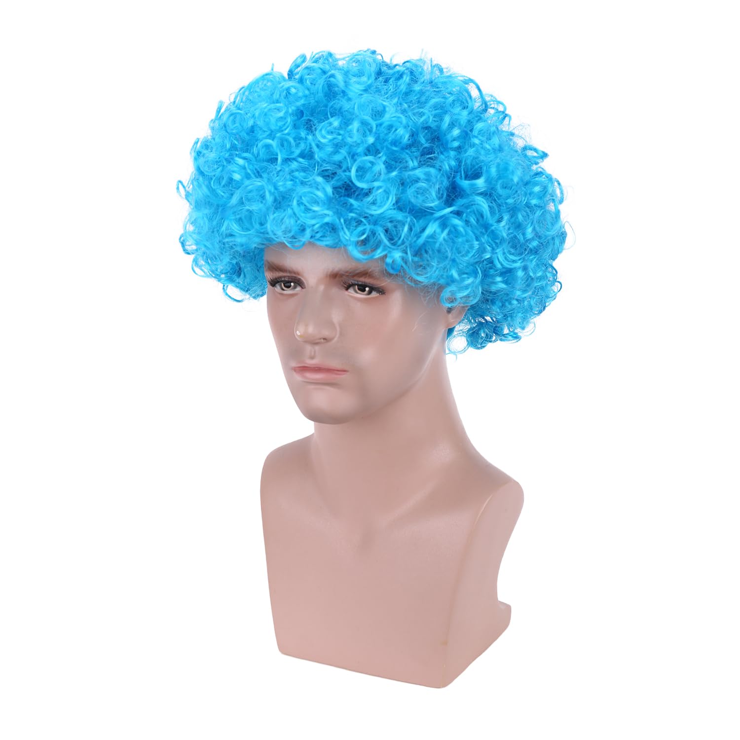 Dark Orange Afro Wig Short Disco Orange Very Curly 80s Cosplay Wigs (Small Size)