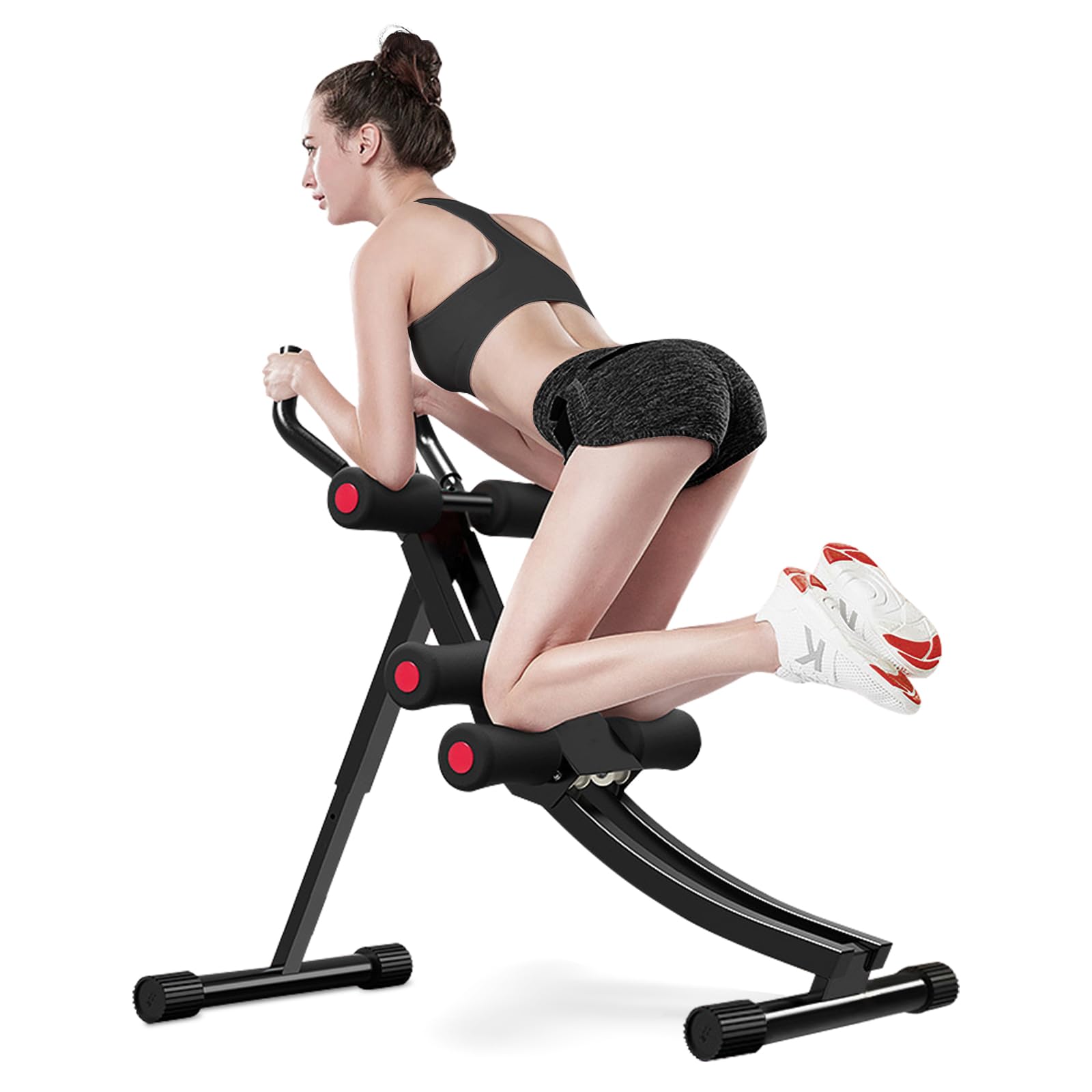 Foldable Core Abdominal Trainers AB Workout Machine Home Gym Strength Training Ab Cruncher Foldable Fitness Equipment for Body Shape Waist Trainer