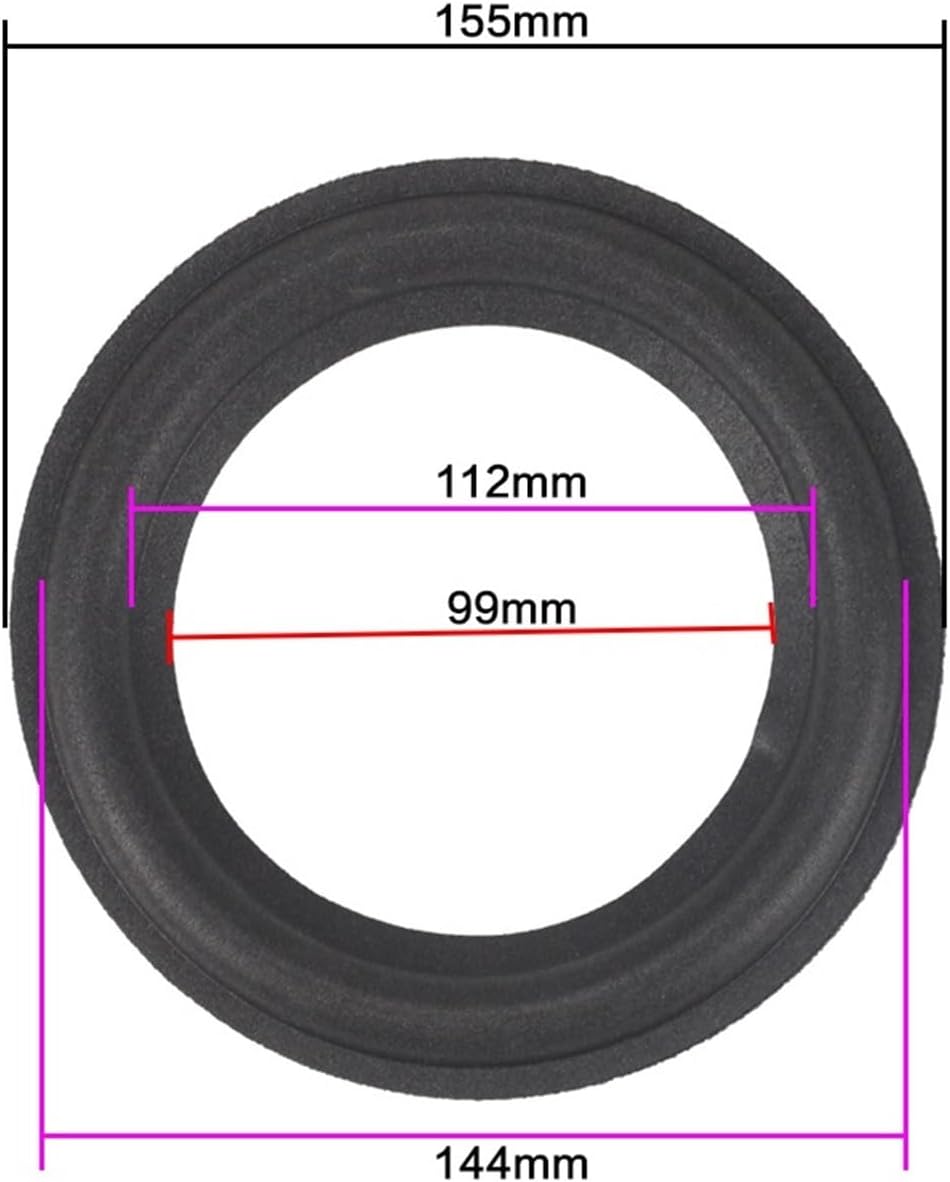for SW-900 6.25 6 inch 155MM Subwoofer Bass Speaker Repair Foam Surround Accessories Sponge Edge Ring 2PCS