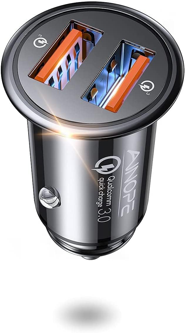 AINOPE USB Car Charger, [Dual QC3.0 Port] 36W/6A [All Metal] Fast Car Charger Adapter Mini Cigarette Lighter Usb Charger Quick Charge Compatible with iPhone 11 pro/11/ x/8, Note 9/Galaxy S10/S9 : Cell Phones & Accessories