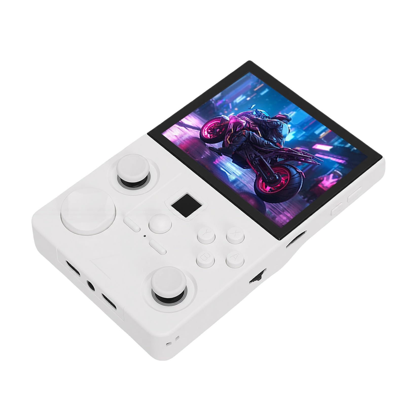 Retro-Handspielkonsole, 3,5-Zoll-HD-Bildschirm, WLAN, Dual-Joystick, 4000-mAh-, Leichtes ABS-Material für -System, Multiplayer-Gaming-Unterstützung, Ideal für Heimgenuss, (Weiß)