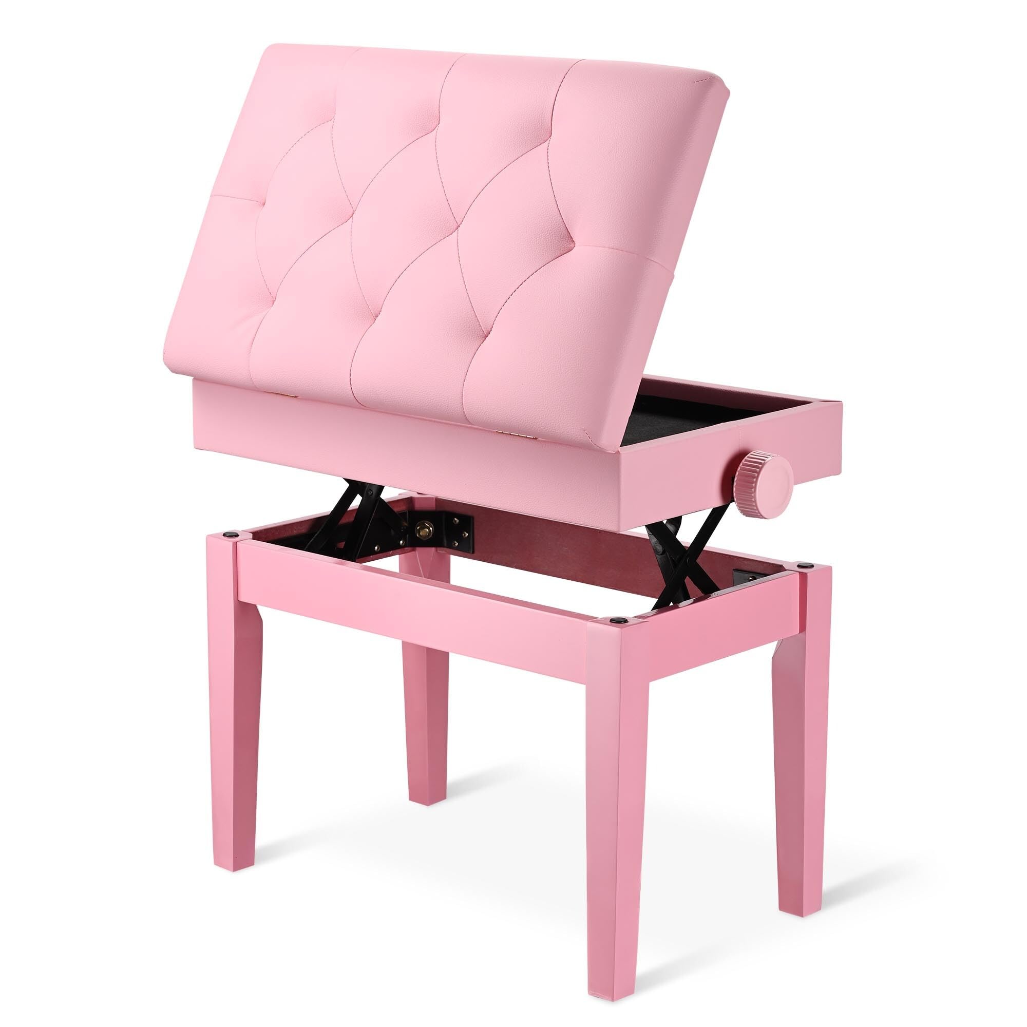 Amazon.com: AW Adjustable Piano Bench with Storage Pink Wooden