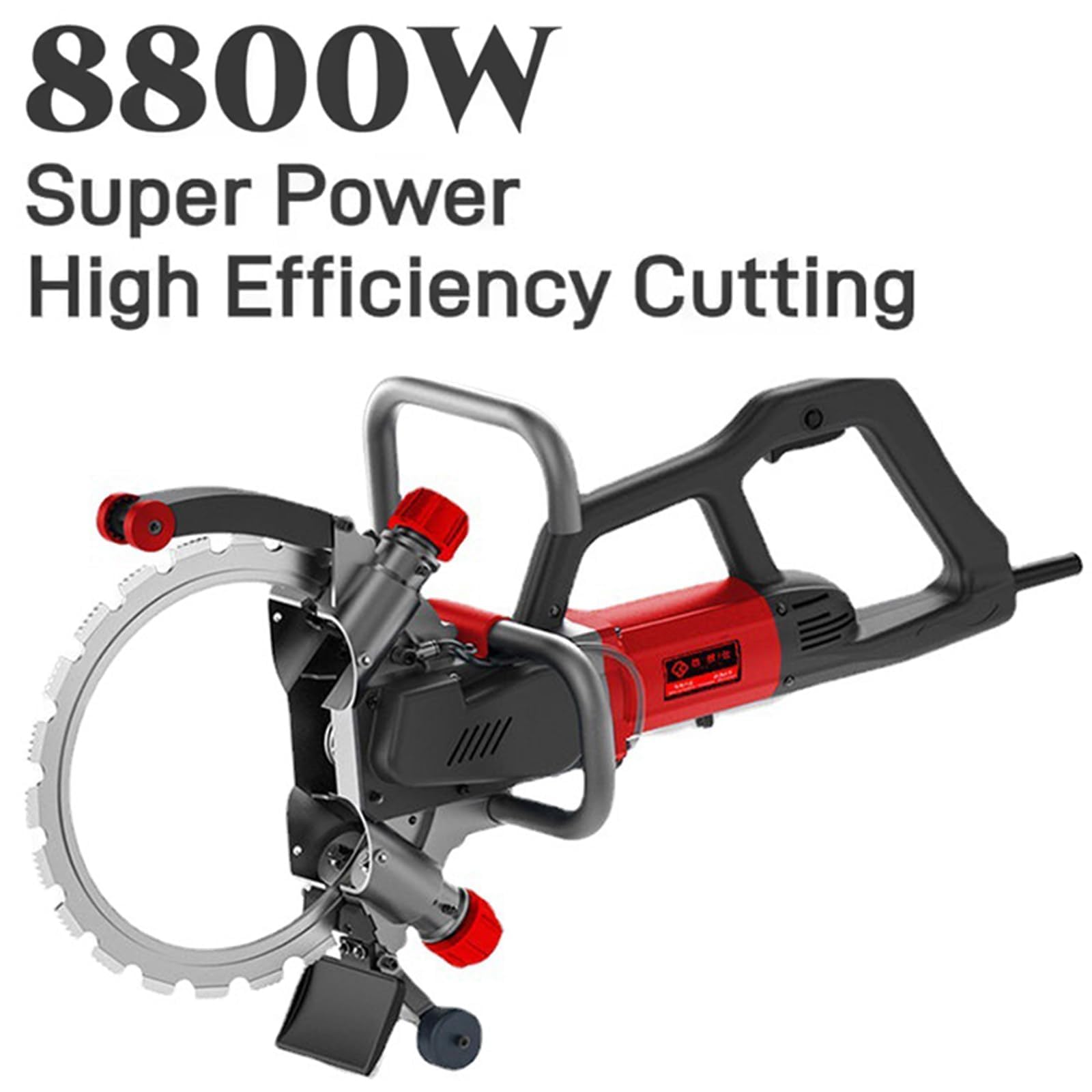 Máquina de Corte de Paredes de Concreto, Rompedor Eléctrico Profesional 8800W, Profundidad Máxima de Corte de 270mm, Sierra de Anillo para Concreto 3000RPM para Albañilería Reforzada Piedra Ladrillos