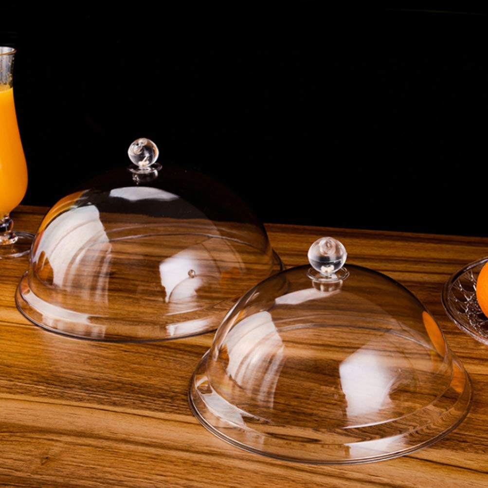 Cabilock Couvercle Transparent pour présentoir à gâteau, Couvercle Alimentaire pour désert, Cloche, Dessert, gâteau, Plateau de Service, Plat de Service, Bol de Punch, 35,4 cm.