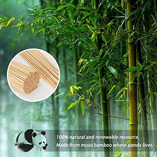 Wooden Skewers Pack of 200 - Durable Bamboo Sticks with - Ideal for BBQ, Kebab, Cake Topper, Chocolate Fountain and Fruits