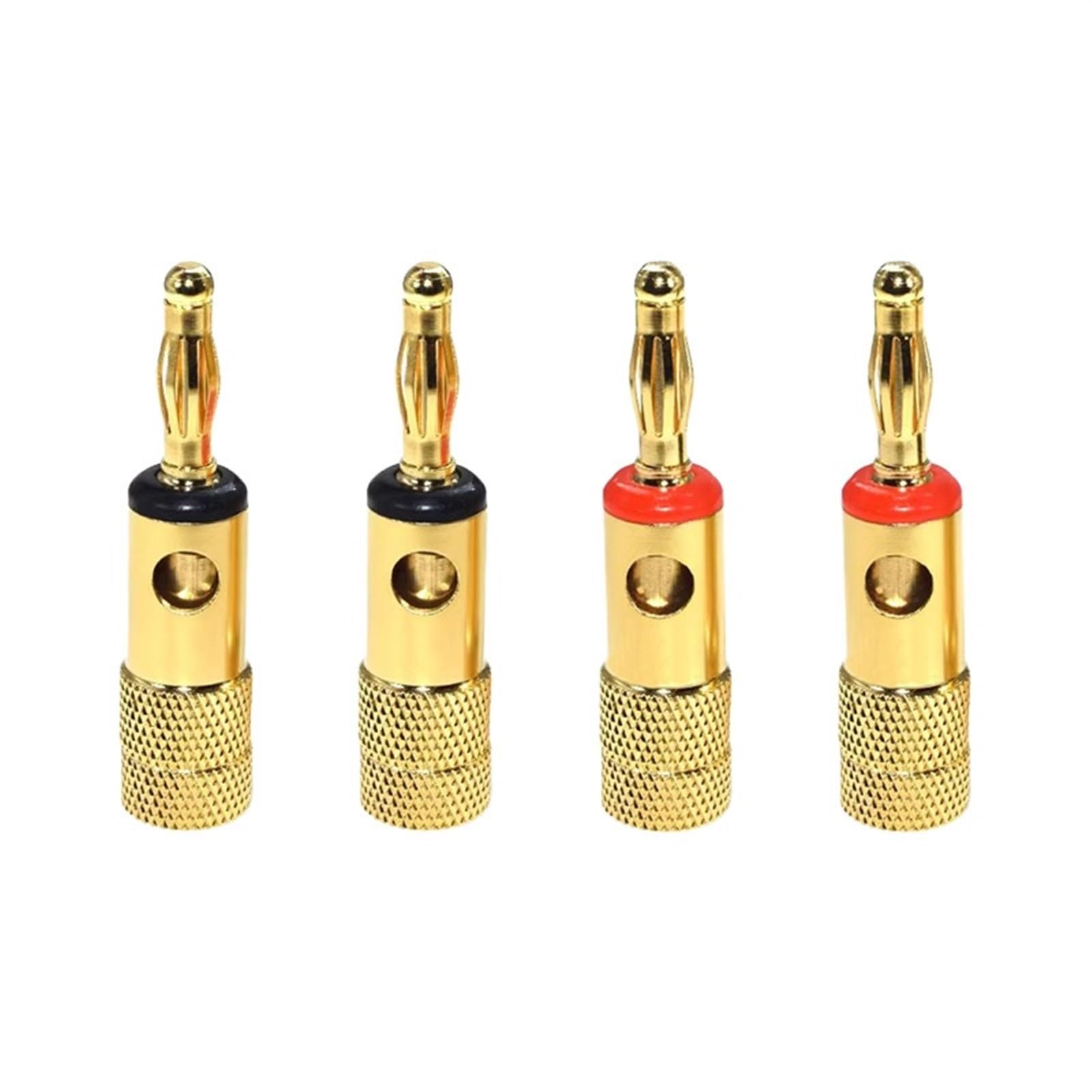 8/40 szt. 4 mm pozłacany kabel muzyczny Banan Adapter Złącze audio głośnika(8 szt. (4 pary))