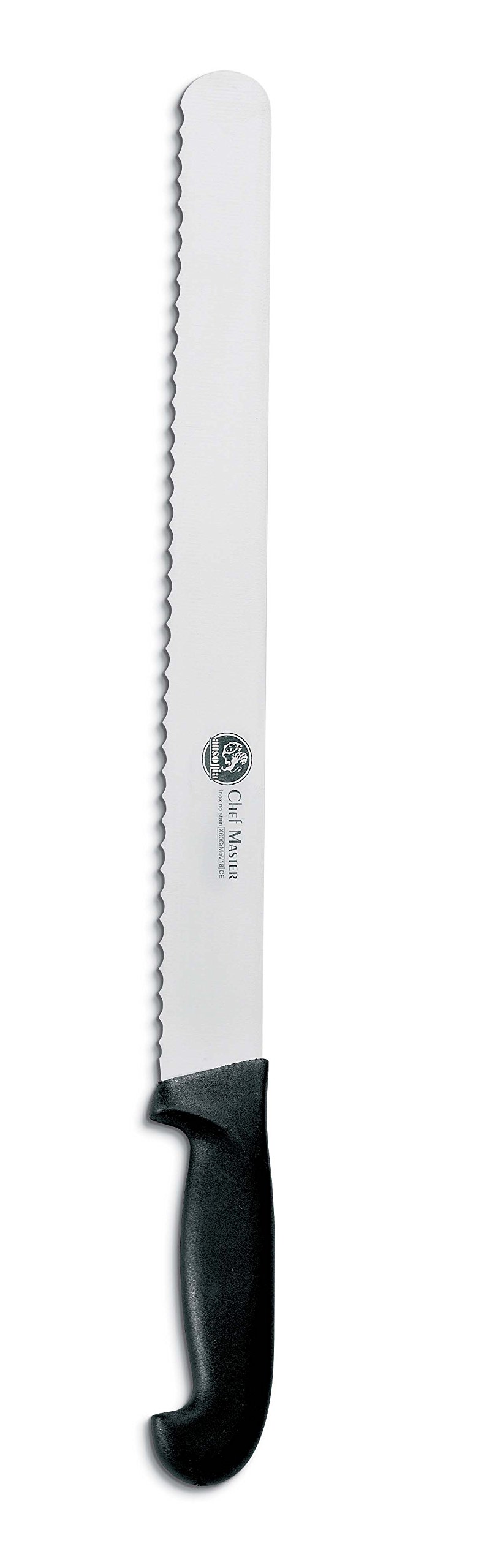 AUSONIA - 67476 CUCHILLO DE PASTELERÍA DE PASTA PARA REPOSTERIA CON HOJA DENTADA DE ACERO INOXIDABLE 440 Y MANGO NO TÓXICO DE POLIPROPILENO DE 30 CM