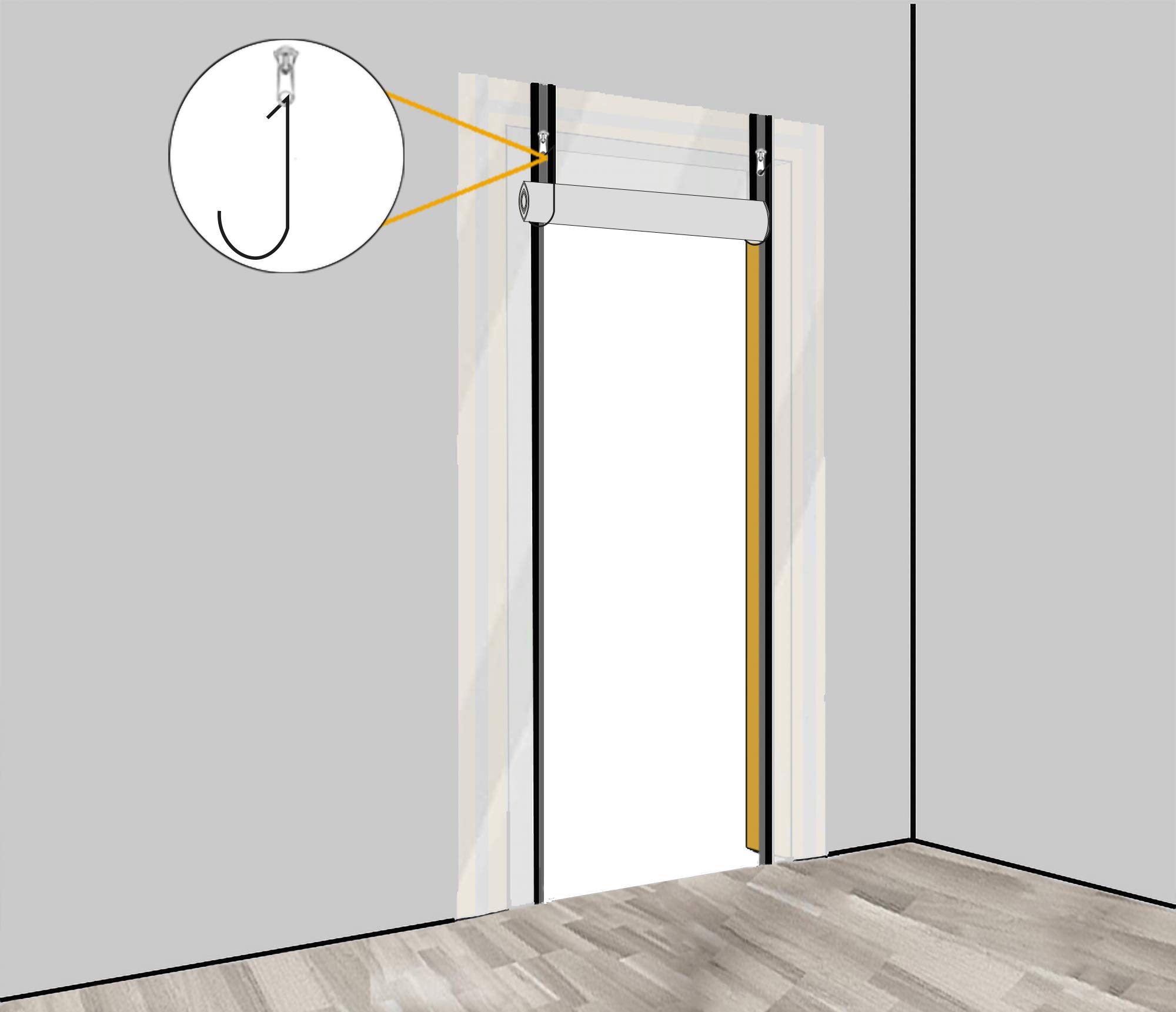 Wolfcraft stofdeur met rits 125x225mm kopen