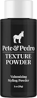 Pete & Pedro TEXTURE POWDER - Texturizing and Volumizing Styling Powder For Men & Women | Adds Mega Volume & Texture, Matte Finish, Root Lifting & Restyleable Hold | As Seen on Shark Tank, 1 oz. | Texturizing, Volumizing, For Men & Women, Adds Mega Volume, Texture, Matte Finish