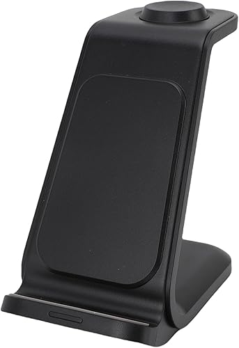 Miniatura 2 de PUSOKEI Cargador inalámbrico de 15 W Uso flexible para auriculares Android Phone Watch Ideal para necesidades de carga en movimiento (negro)