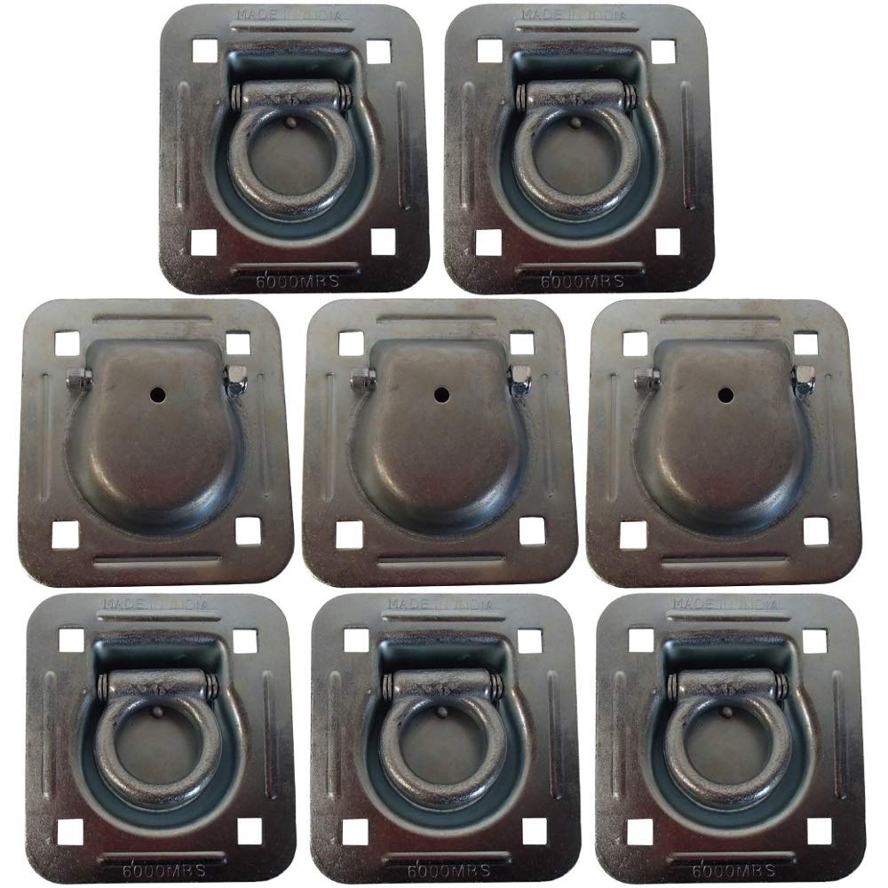 8 Pack Truck Trailer D-Ring 6,000 lb. Capacity Anchor Recessed D-Rings