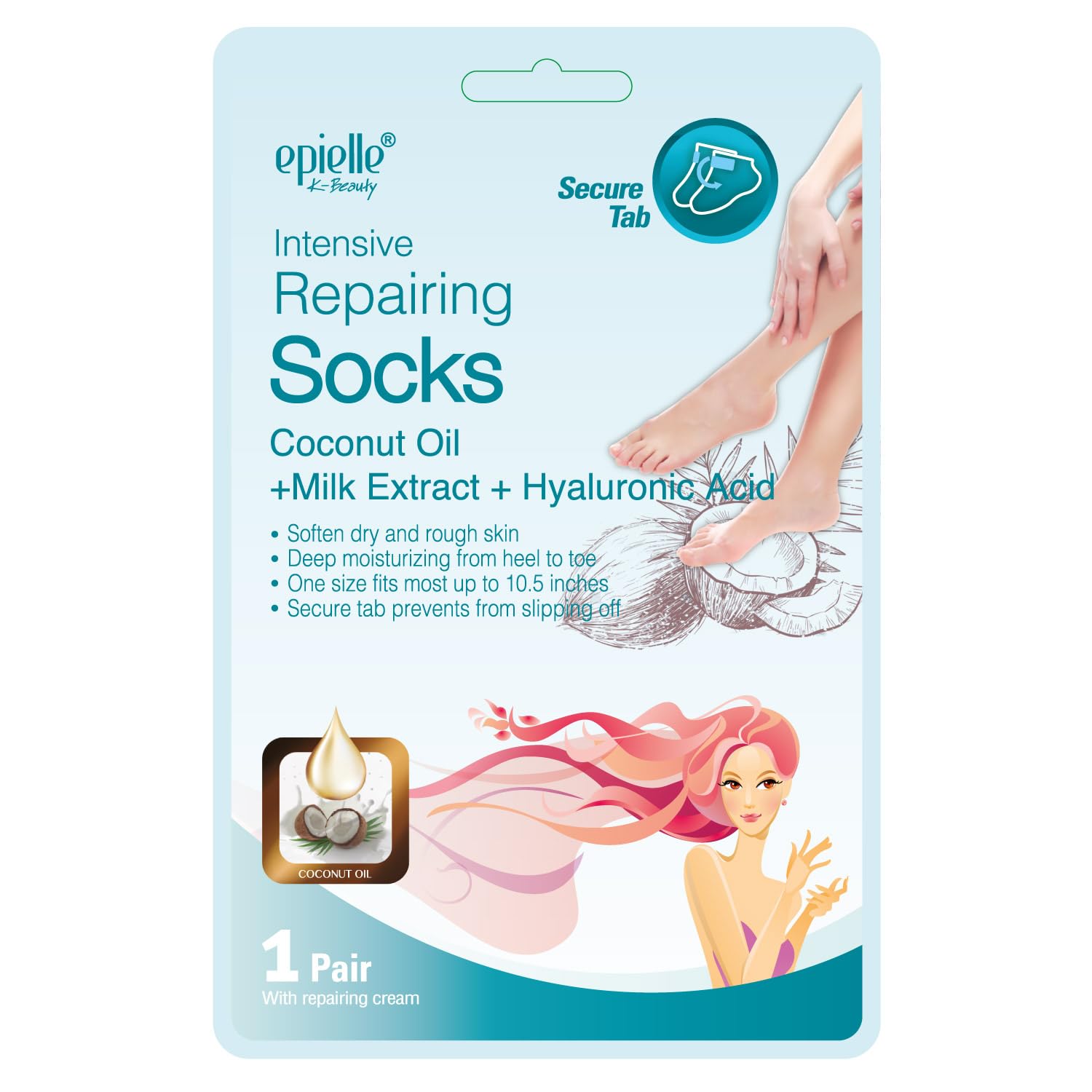 Epielle - Mascarillas exfoliantes y reparadoras para pies (2 unidades)