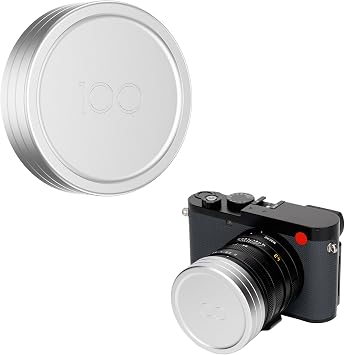 JJC Lens Cap for Leica Q3 Q3 43 Q2 Q Q-P Leica 100th Anniversary QP Digital Camera Lens Protective Cover Soft Fabric Interior, Dustproof & Scratch Resistant