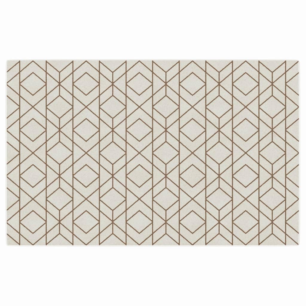 vidaXL Rug, Short Pile Floor Carpet for Living Room Bedroom, Soft and Washable Area Rug for Decorative, Floor Rug, Modern Style, HUARTE Beige — image 1