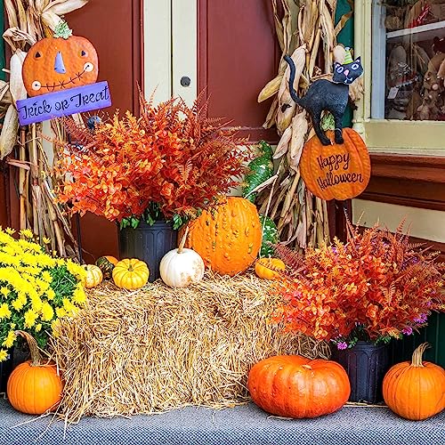 Home Decor Fall Artificial Flowers Plants Orange Outdoor Indoor, 12PCS Autumn Fake Plastic Flowers Grass Stems Arrangement, UV Resistant, No Fade, Faux Greenery Mums for Garden Hanging Planter Wedding - Cosy Home Interiors Home Decor Fall Artificial Flowers Plants Orange Outdoor Indoor, 12PCS Autumn Fake Plastic Flowers Grass Stems Arrangement, UV Resistant, No Fade, Faux Greenery Mums for Garden Hanging Planter Wedding - Image 6