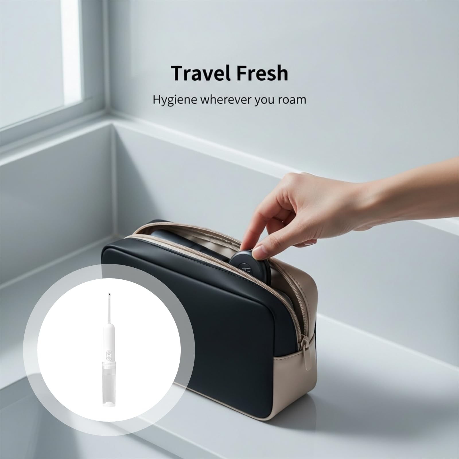 Bidet portatile da viaggio, bidet elettrico portatile con ugello regolabile, 2 impostazioni di pressione dell'acqua, compatto per la cura post-partum e l'igiene personale