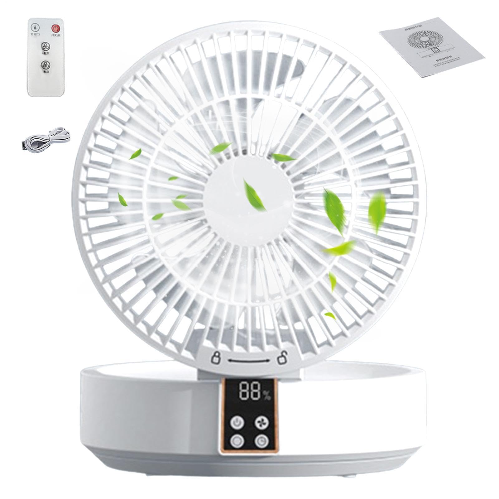 Ventilador de mesa inalámbrico de alta autonomía y motor silencioso para un flujo de aire óptimo